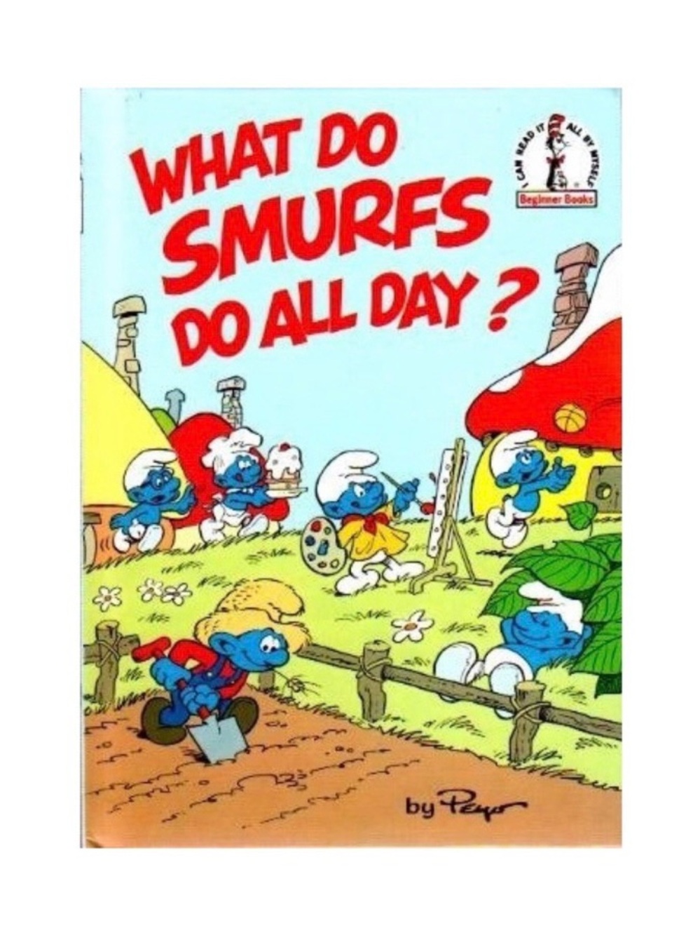 *HOST PICK* What Do Smurfs Do All Day? Vintage Hardcover Book